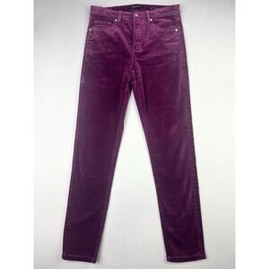Banana Republic Women's 26 High Rise Skinny Plum Purple Velour Pants